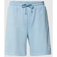 Boss Orange Regular fit sweatshorts met labelstitching