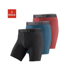 Buffalo Boxershort voor heren in een lang model ook ideaal voor sport en trekking (set, 3 stuks)
