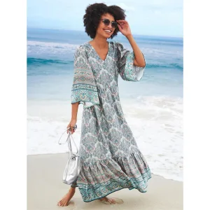 heine Gedessineerde jurk