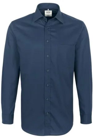 HAKRO Overhemd marine, Effen