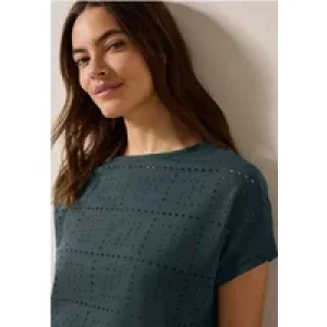 Cecil Dames Shirt met geperforeerd patroon in Groen