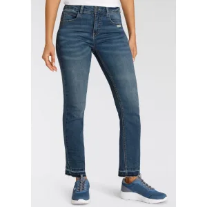 KangaROOS 7/8 jeans Culotte jeans rechte pasvorm, modieuze slijtage-effecten, normale taille