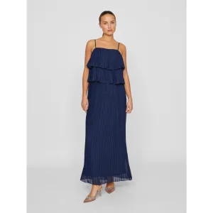 Vila Jurk met bandjes VICHIFFON SINGLET PLEATS DRESS – NOOS