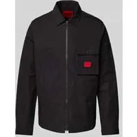 HUGO Regular fit overhemdjack met tweewegsritssluiting, model ‘Emmond’