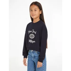 Tommy Hilfiger Shirt met lange mouwen HILFIGER NY EMBROIDERED CREWNECK Kinderen tot 16 jaar met logostiksel