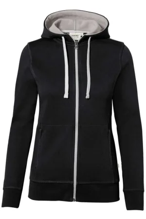 HAKRO Dames Jas met capuchon zwart, Effen