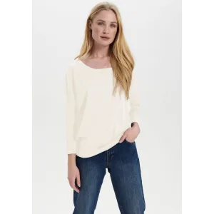 Saint Tropez Trui met ronde hals MilaSZ A2561 chique materialenmix in new colors