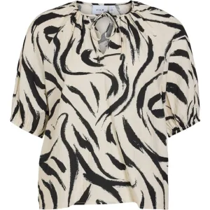 Vila viclo 2/4 v-neck top noos 14102609 birch