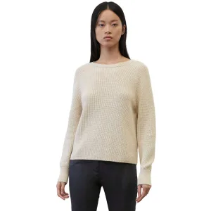 Marc O’Polo Trui met ronde hals in stevige katoen brei