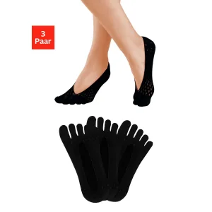 Vivance Fijne enkelsokken met gescheiden tenen (set, 3 paar)