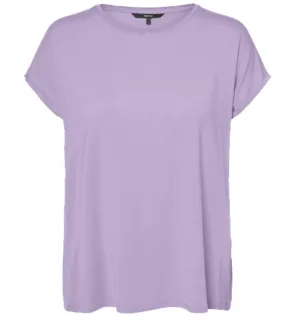Vero Moda Shirt met ronde hals VMAVA PLAIN SS TOP GAJRS NOOS