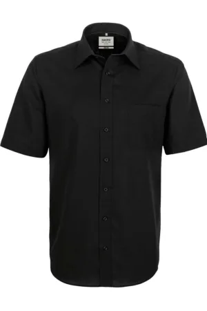 HAKRO Overhemd Korte mouw zwart