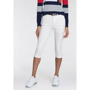 KangaROOS Capri jeans Capri-jeans met riem Skinny fit, met split, normale taille (set, Met een afneembare riem)
