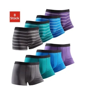 Buffalo Boxershort voor heren met contrastkleurig weefband (set, 8 stuks)