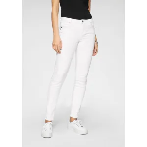 Tamaris Skinny fit jeans smalle broekpasvorm, normale taille, 5-pocket-vorm, used-wassing