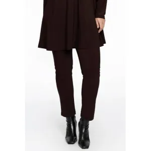 YOEK cropped slim fit tregging DOLCE van travelstof bruin