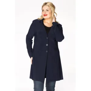 YOEK blazer van travelstof DOLCE donkerblauw