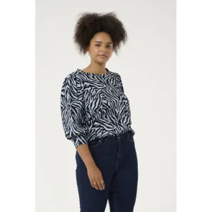 Kaffe Curve top blauw