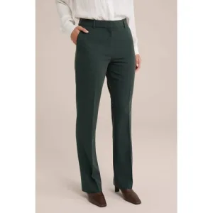 WE Fashion flared pantalon donkergroen