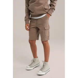 WE Fashion Blue Ridge sweatshort lichtbruin