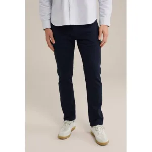 WE Fashion slim chino donkerblauw