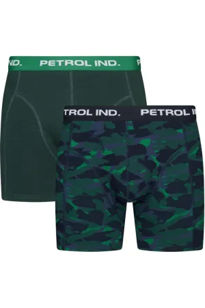 Petrol Industries Boxershorts groen, Bedrukt