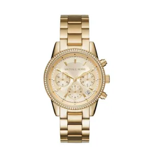 Michael Kors horloge MK6356 Ritz goudkleurig