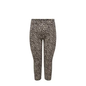 ONLY CARMAKOMA capri legging CARTIME met panterprint bruin