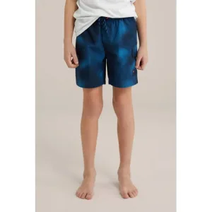 WE Fashion zwemshort blauw/donkerblauw