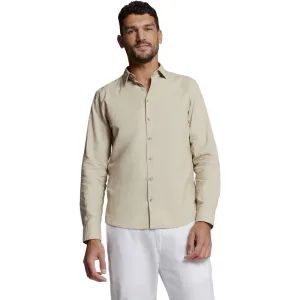 No Excess Shirt solid with linen light desert
