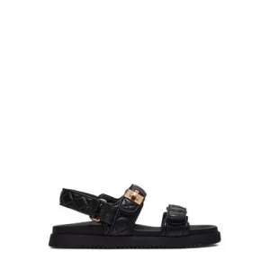Steve Madden Mona-Q Quilted leren sandalen zwart
