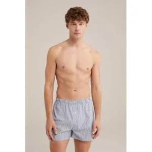 WE Fashion wijde boxershort blauw/wit