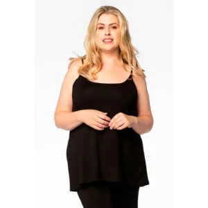 YOEK spaghettitop A-line zwart