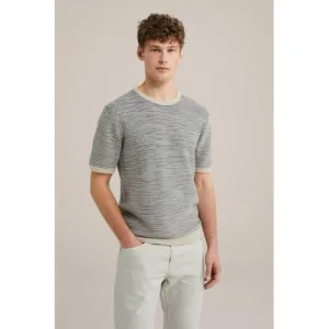 WE Fashion Blue Ridge gebreid t-shirt met dessin moonbeam