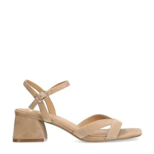 Manfield suède sandalettes beige