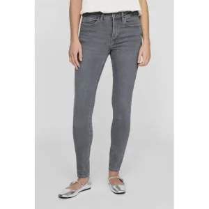 VILA regular waist skinny jeans grey denim