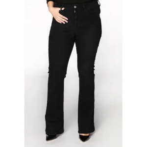 YOEK high waist flared jeans zwart