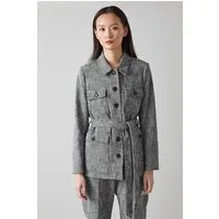 LK Bennett Zurich Military Jacket Blue