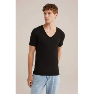 WE Fundamentals slim fit T-shirt zwart