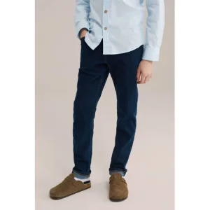 WE Fashion Blue Ridge tapered  waist slim fit jeans dark blue denim