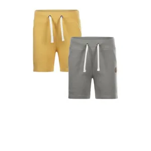 Koko Noko sweatshort – (set van 2) grijs/geel