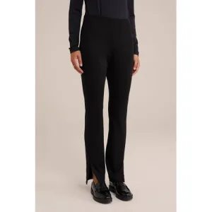 WE Fashion legging met split zwart