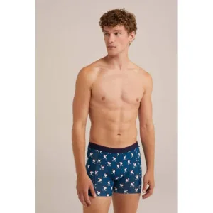 WE Fashion boxershort met kerst print blauw