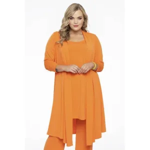 YOEK vest van travelstof DOLCE oranje