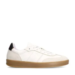 Manfield leren sneakers ecru