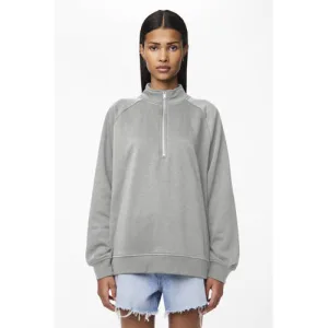 PIECES sweater PCCHILLI met rits grijs