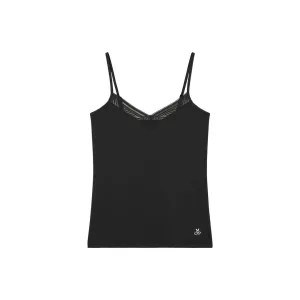 Marc O’Polo Top met spaghettibandjes Timeless Lace met kant bij de hals