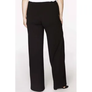 YOEK high waist bootcut fit broek van travelstof DOLCE zwart