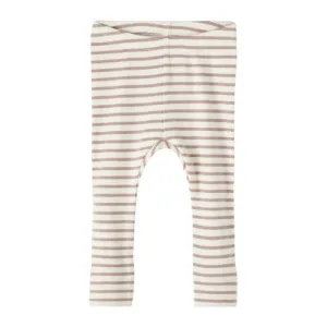 NAME IT BABY gestreepte broek NBNBANI mauve/ecru