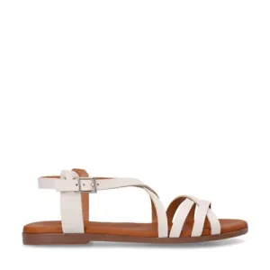 Manfield leren sandalen wit